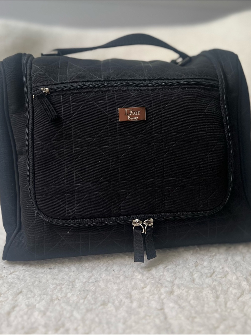 Dior Beauty Black Quilted Travel Toiletry Bag